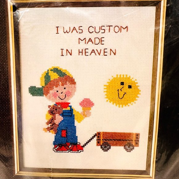 Vintage Bucilla Counted Cross Stitch Kit "Made in Heaven" New/Sealed - Picture 2 of 5
